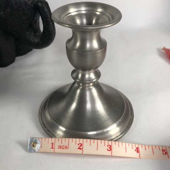 Accents Vintage Leonard Pewter Candle Holders Set Of 2 Made In